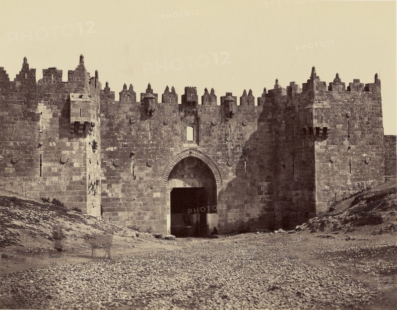 Porte de Damas - Jerusalem; Félix Bonfils, French, 1831 - 1885, Jerusalem, Israel; 1872; Albumen silver print
