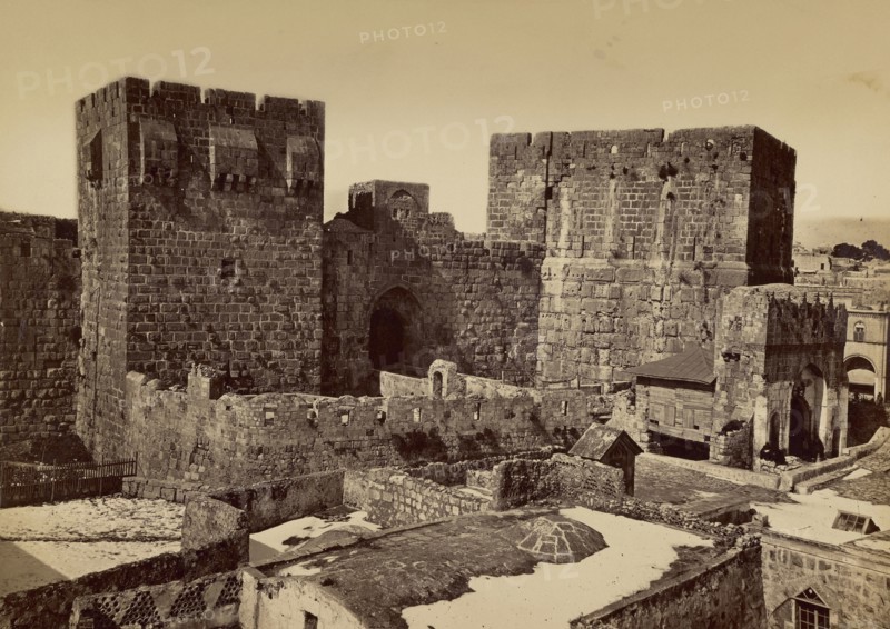 Tour de David, Jérusalem; Félix Bonfils, French, 1831 - 1885, Jerusalem, Israel; 1870 - 1879; Albumen silver print