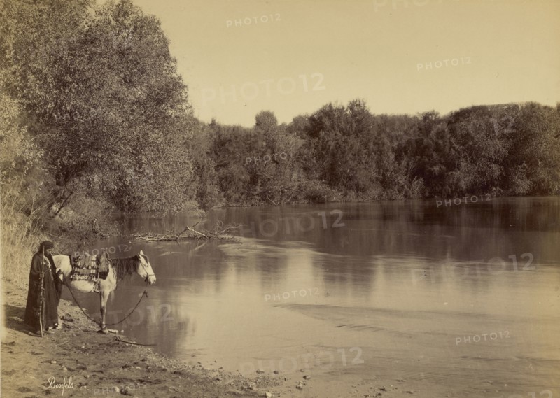 Cours du Jourdain; Félix Bonfils, French, 1831 - 1885, Israel; 1867 - 1870; Albumen silver print