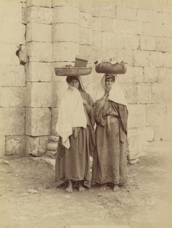 Femmes de Siloé, Palestine; Félix Bonfils, French, 1831 - 1885, Palestine, Israel; 1867 - 1870; Albumen silver print