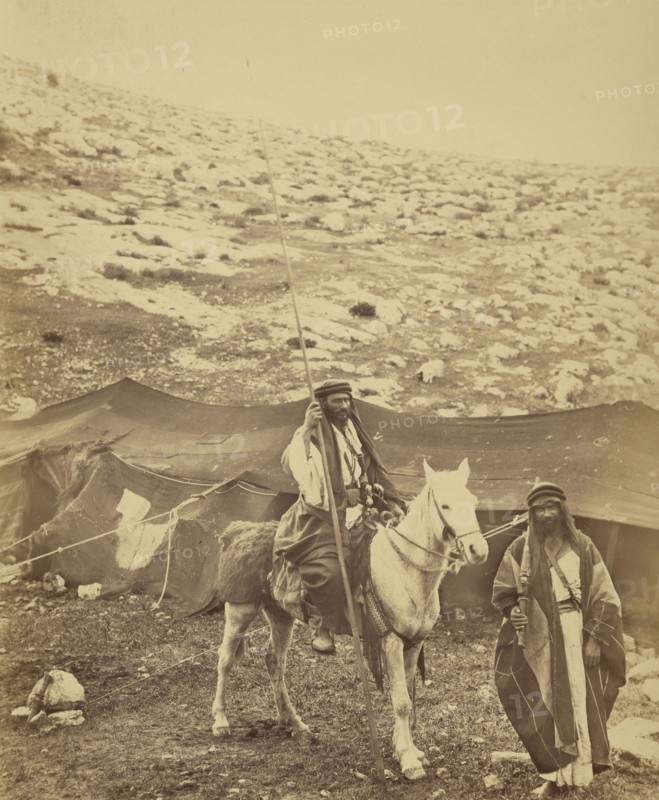 Bédouins de Moab; Félix Bonfils, French, 1831 - 1885, Judean Desert, Palestine; 1867 - 1870; Albumen silver print