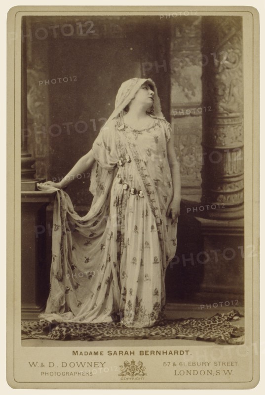 Sarah Bernhardt in the role of Racine's Phèdre; W. & D. Downey, British, active 1860 - 1920s, London, England; about 1874