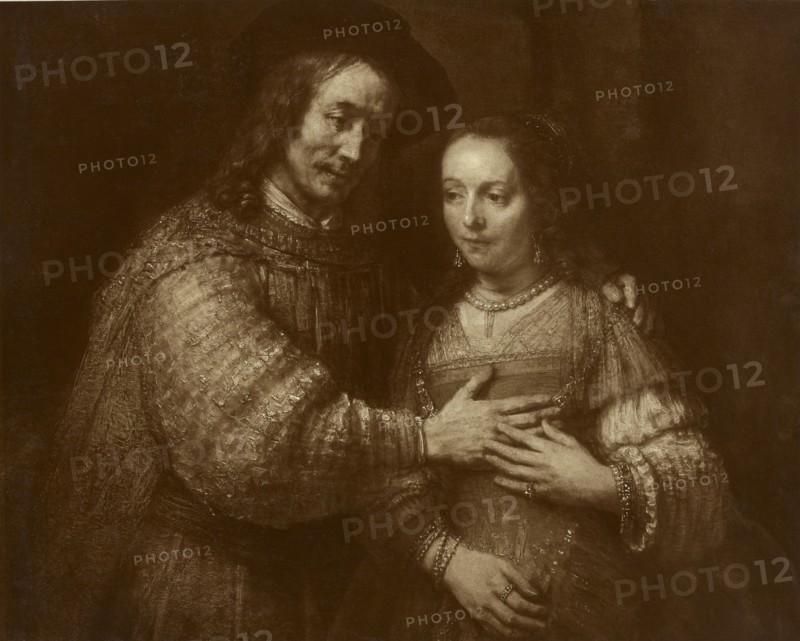 Rembrandt's  The Jewish Bride; Adolphe Braun, French, 1811 - 1877, Paris, France; 1889; Carbon print; 38.1 x 47 cm
