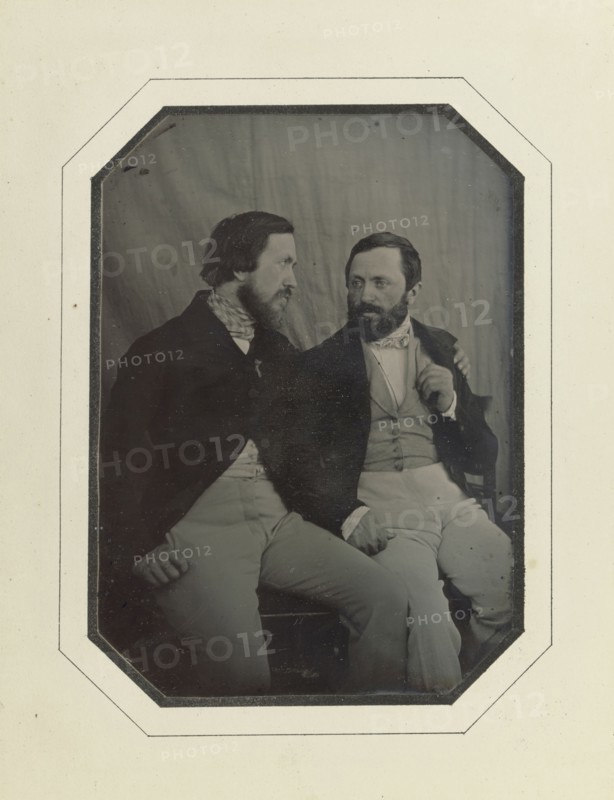 Portrait of Hippolyte and Paul Flandrin; F. Chabrol, French, active 1840 - 1860s, 1848 - 1849; Daguerreotype