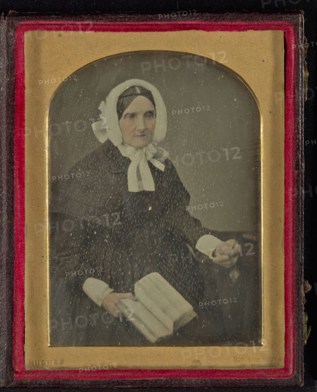 Portrait of a Seated Woman; Cornelius Jabez Hughes, British, 1819 - 1884, 1849 - 1855; Daguerreotype, hand-colored