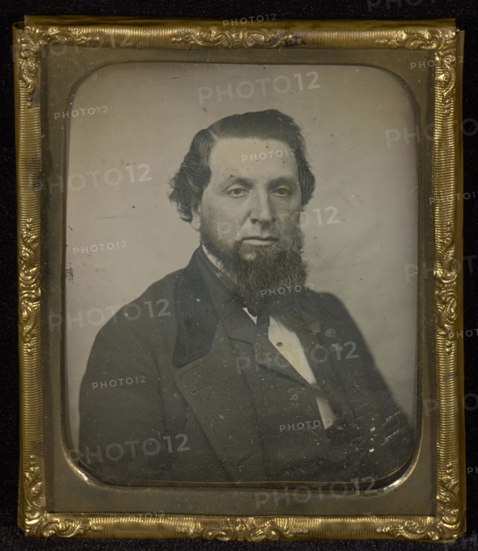Portrait of a Man with Bushy Chin Beard; American; about 1850; Daguerreotype