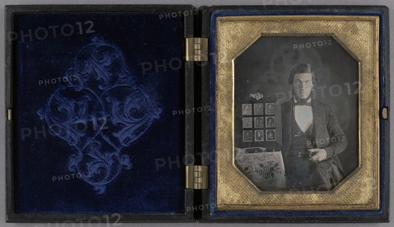 Portrait of  Daguerreotypist; American; 1845; Daguerreotype, hand-colored
