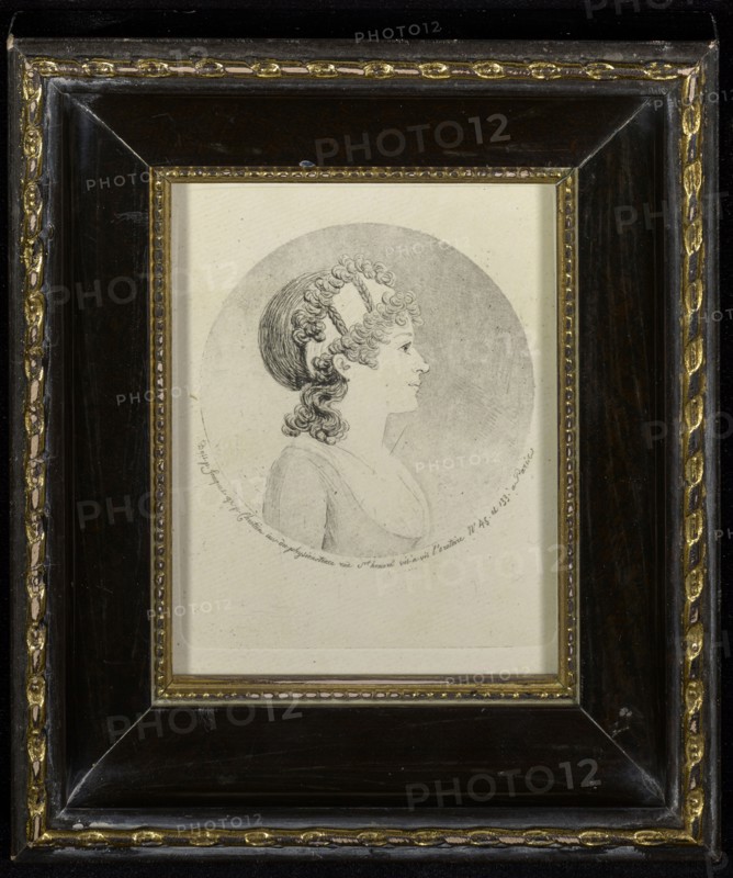 Profile portrait of a woman; Gilles-Louis Chrétien, French, 1754 - 1811, Jean Fouquet, French, born about 1415 - 1420, died