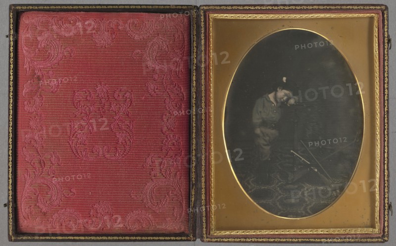 Portrait of a Boy with Gold-Mining Toys; James M. Ford, American, 1827 - about 1877, March - September 1854; Daguerreotype