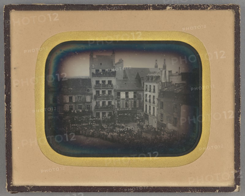 Festival in a French village; French; about 1855; Daguerreotype