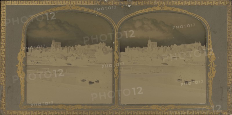 Windsor Castle; John Harmer, British, active 1870s, about 1860; Collodion-on-Glass; 6.7 x 6.4 cm 2 5,8 x 2 1,2 in