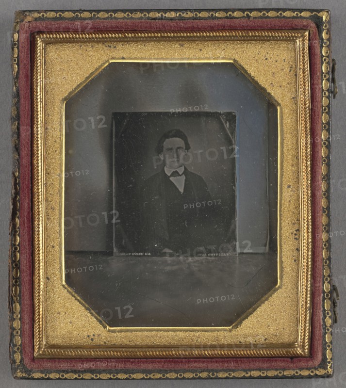 Copy Daguerreotype of a Daguerreotype Portrait of an  Man; American; New York, United States; about 1848; Daguerreotype