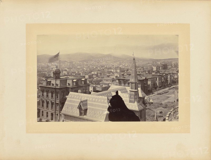 View Looking South and West from Windows of Leland Stanford's House; Eadweard J. Muybridge, American, born England, 1830 - 1904