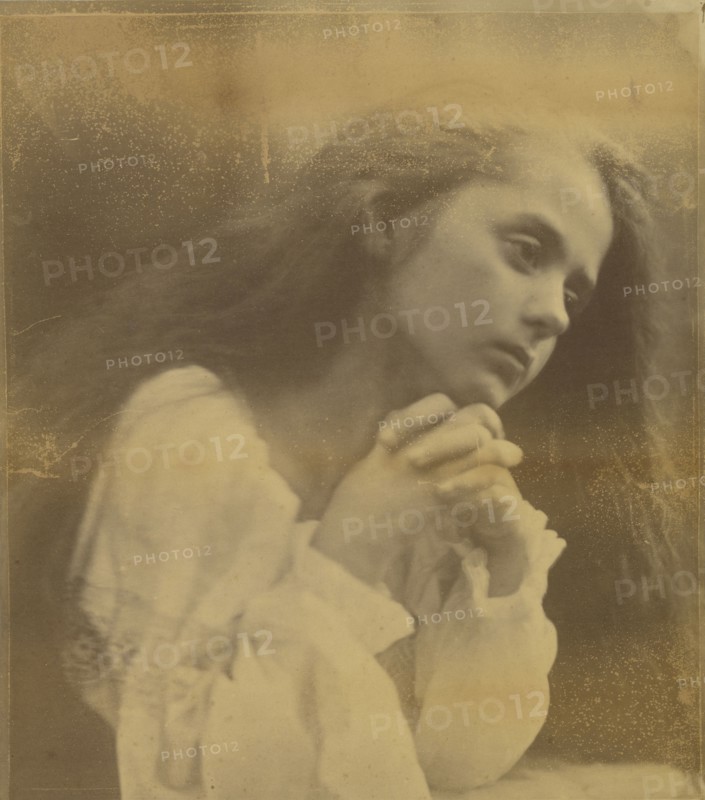Young Girl Praying; Julia Margaret Cameron, British, born India, 1815 - 1879, Freshwater, Isle of Wight, England; 1866; Albumen