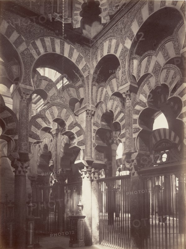 Vista interior del Mihrab o Santuario de la Mezquita; Juan Laurent, French, 1816 - 1892, Cordoba, Spain; 1875; Albumen silver