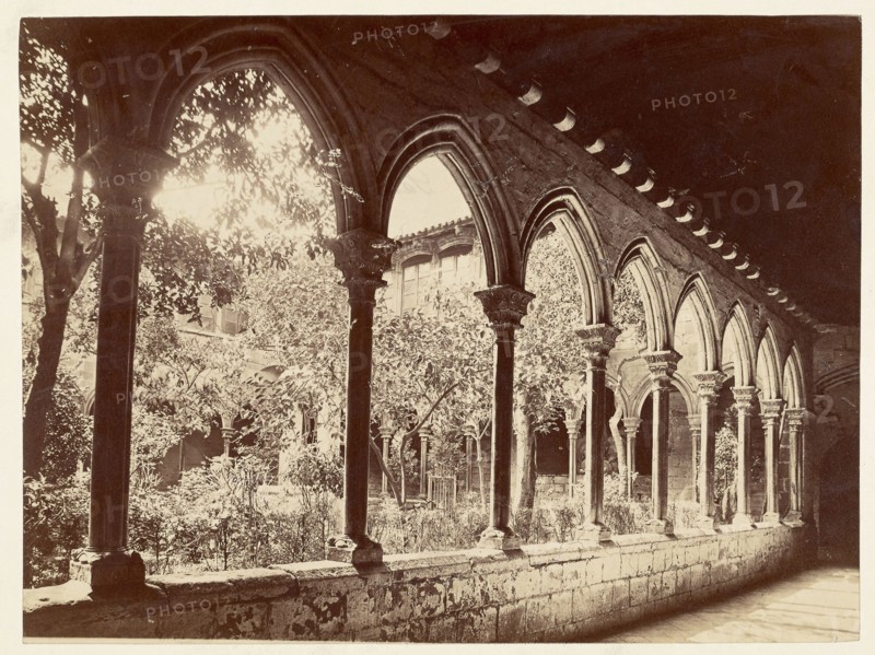 Cloisters of the convent of Santa Catalina; Spanish; Barcelona, Spain; 1885; Albumen silver print