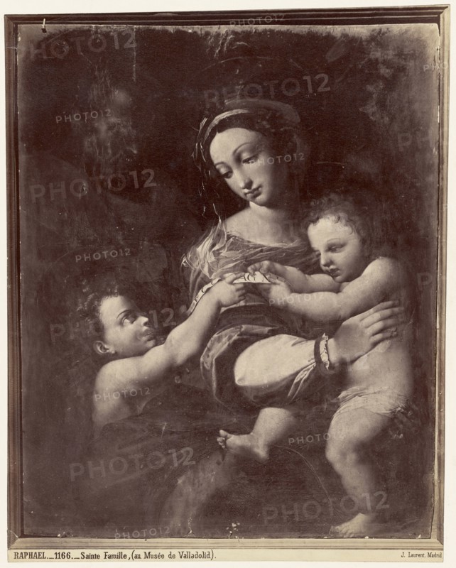 Raphael, Sainte Famille, au Musee de Valladolid; Juan Laurent, French, 1816 - 1892, Valladolid, Spain; 1865; Albumen silver