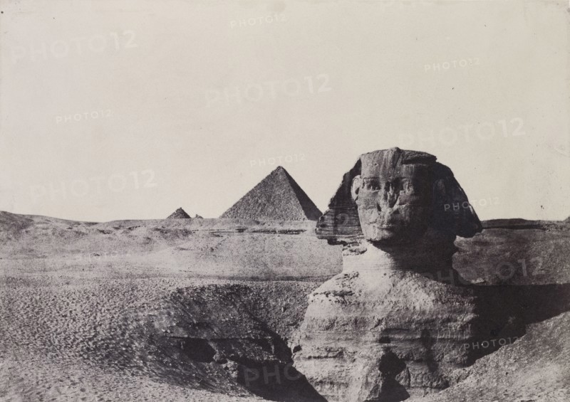 Egypt Moyenne. Le Sphinx; Maxime Du Camp, French, 1822 - 1894, Louis Désiré Blanquart-Evrard, French, 1802 - 1872, Giza, Egypt