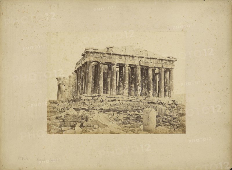 Athens - Parthenon, western facade; Dimitrios Constantin, Greek, active 1858 - 1860s, 1865; Albumen silver print
