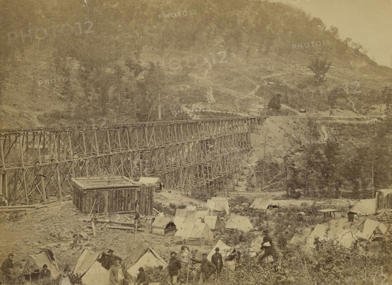 Pass in the Raccoon Range, Whiteside No. 1, George N. Barnard, American, 1819 - 1902, 1864; Albumen silver print