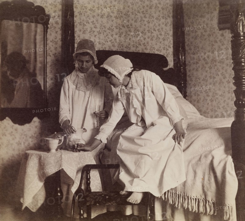 Miss Van Buren and Miss Willoughby; Thomas Eakins, American, 1844 - 1916, about 1890; Albumen silver print