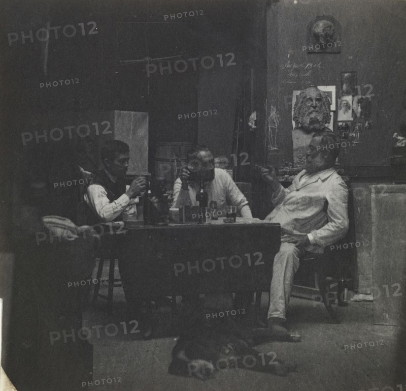 Samuel Murray, Thomas Eakins and William O'Donovan in Eakins's Chestnut Street Studio; Thomas Eakins, American, 1844 - 1916