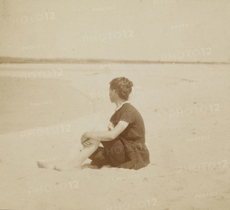 Mary Macdowell on the Beach, Manasquan, New Jersey; Thomas Eakins, American, 1844 - 1916, 1880; Albumen silver print