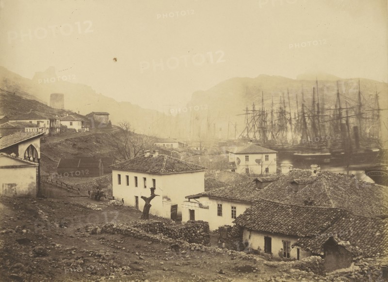 Balaklava, looking seawards; Roger Fenton, English, 1819 - 1869, 1855; Salted paper print; 26.2 x 35.7 cm 10 5,16 x 14 1,16 in