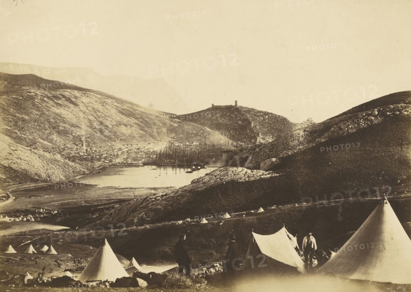 Balaklava from Guards Hill; Roger Fenton, English, 1819 - 1869, 1855; Salted paper print; 24.3 x 34.1 cm 9 9,16 x 13 7,16 in