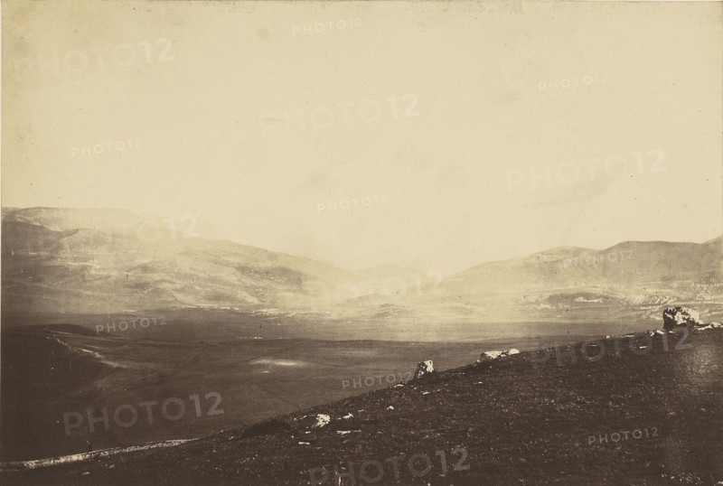 Plains of Balaklava V; Roger Fenton, English, 1819 - 1869, 1855; Salted paper print; 16.8 x 24.9 cm 6 5,8 x 9 13,16 in