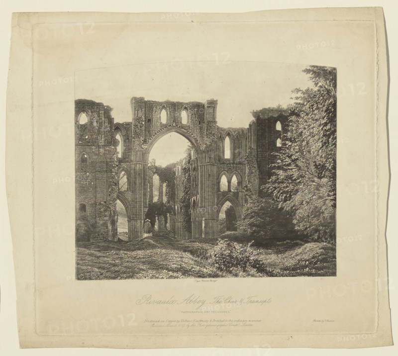 Rivaulx Abbey, the Choir and Transept; Roger Fenton, English, 1819 - 1869, Rivaulx, England; 1857; Photogalvanograph