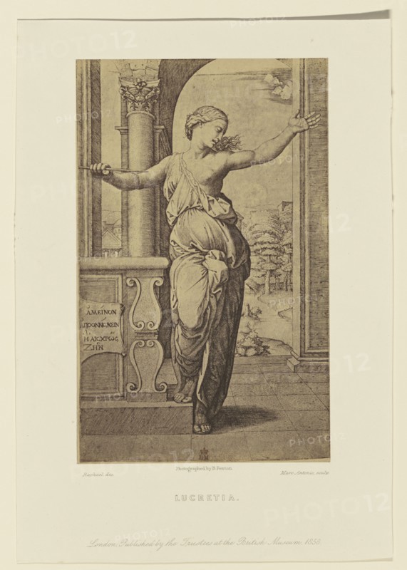 Lucretia; Roger Fenton, English, 1819 - 1869, 1858; Salted paper print; 21.7 x 13.7 cm, 8 9,16 x 5 3,8 in