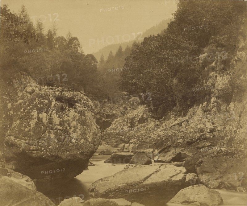 Rocks in the Lwgwy: Bettws-y-Coed; Roger Fenton, English, 1819 - 1869, Fall 1857; Albumen silver print