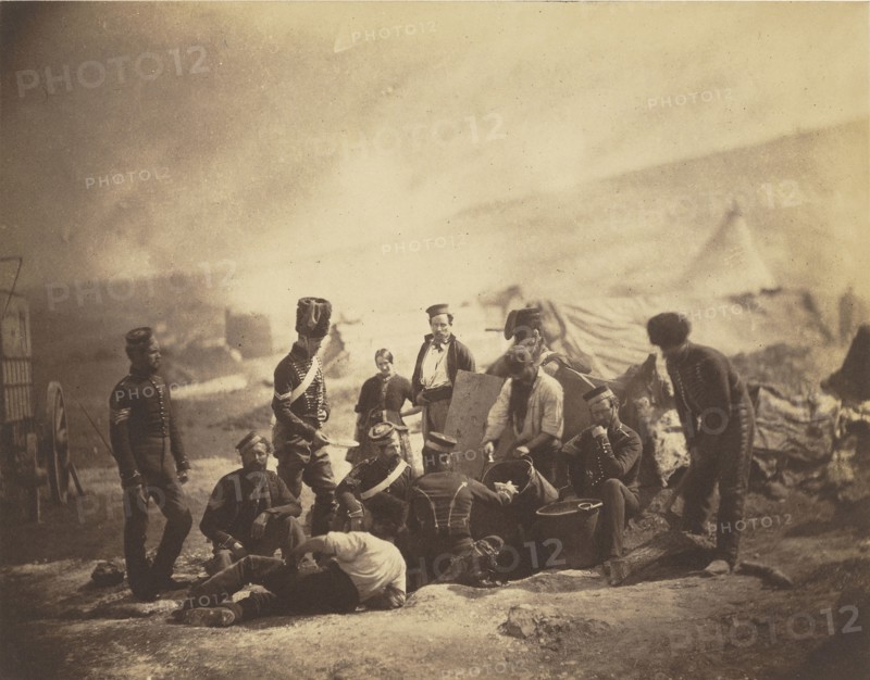 Cooking House of the 8th Hussars; Roger Fenton, English, 1819 - 1869, negative 1855; print January 1, 1856; Salted paper print