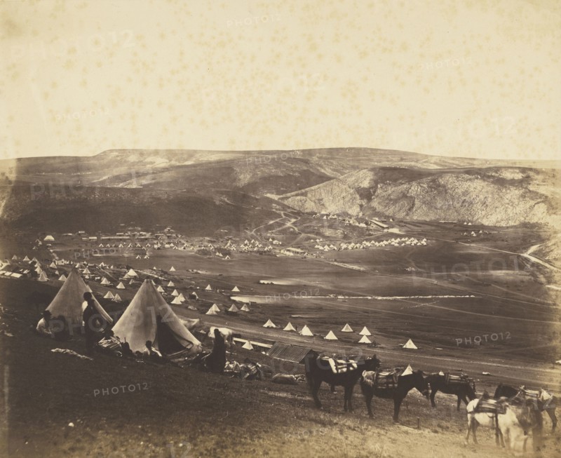 Calvary Camp, Balaklava; Roger Fenton, English, 1819 - 1869, 1855; Albumen silver print
