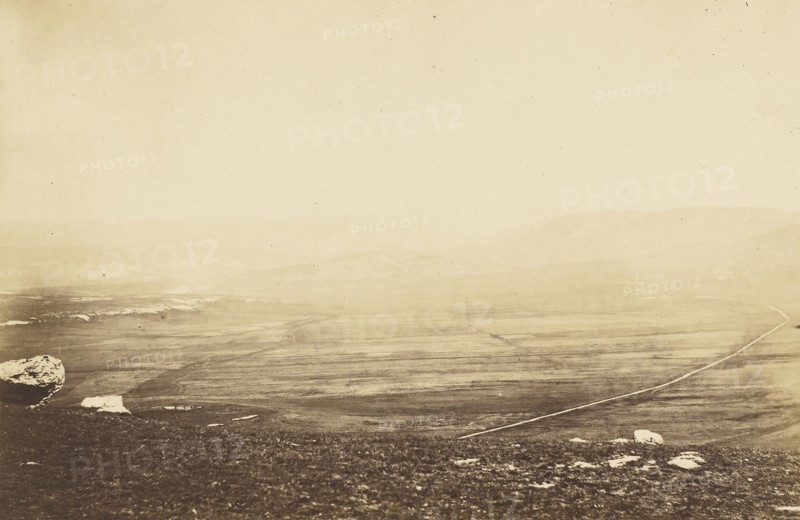 Plains of Balaklava III; Roger Fenton, English, 1819 - 1869, 1855; Albumen silver print