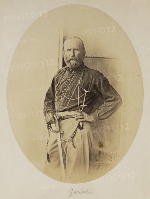 Portrait of Giuseppe Garibaldi; Gustave Le Gray, French, 1820 - 1884, Palermo, Sicily, Italy; June 1860; Albumen silver print