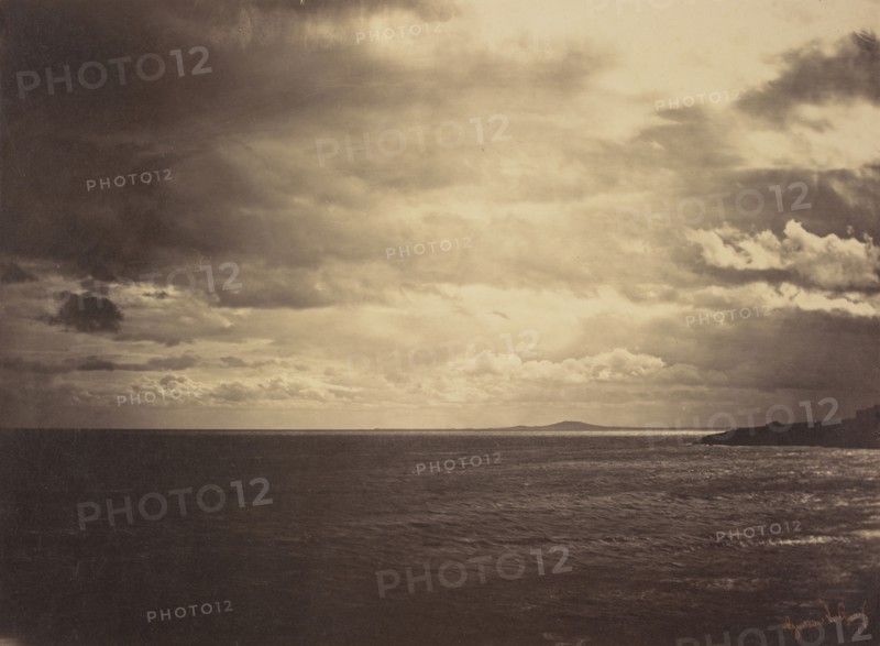 Cloudy Sky - Mediterranean Sea, Ciel Charge - Mer Mediterranee, Gustave Le Gray, French, 1820 - 1884, Sète, France; 1857