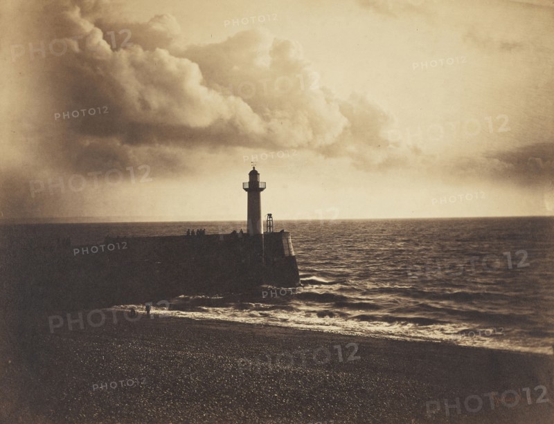 Lighthouse and Jetty, Le Havre; Gustave Le Gray, French, 1820 - 1884, Le Havre, France; 1857; Albumen silver print