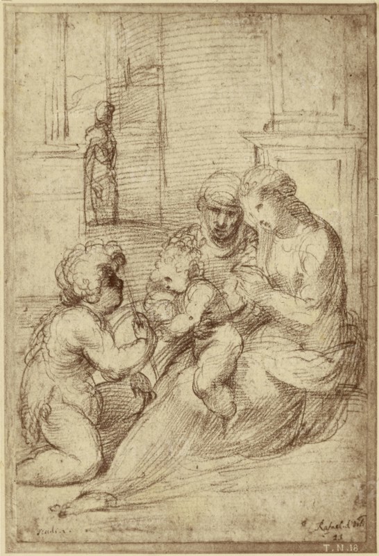 Reproduction of a drawing by Raphaël; Charles Marville, French, 1813 - 1879, Lille, France; 1855 - 1865; Albumen silver print