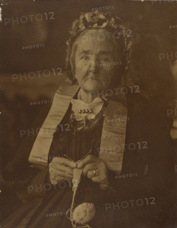 Grandmother Käsebier with Knitting; Gertrude Käsebier, American, 1852 - 1934, Germany; 1895 - 1901; Gelatin silver print