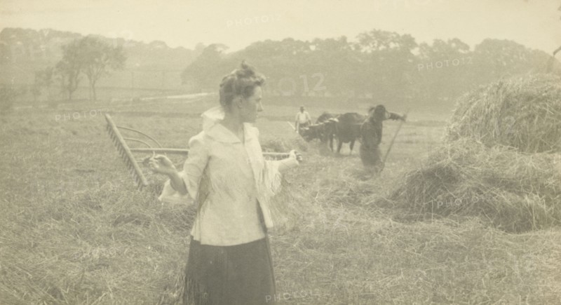 Gertrude O'Malley in Field with Rake; Gertrude Käsebier, American, 1852 - 1934, Newport, Rhode Island, ?, United States; 1904