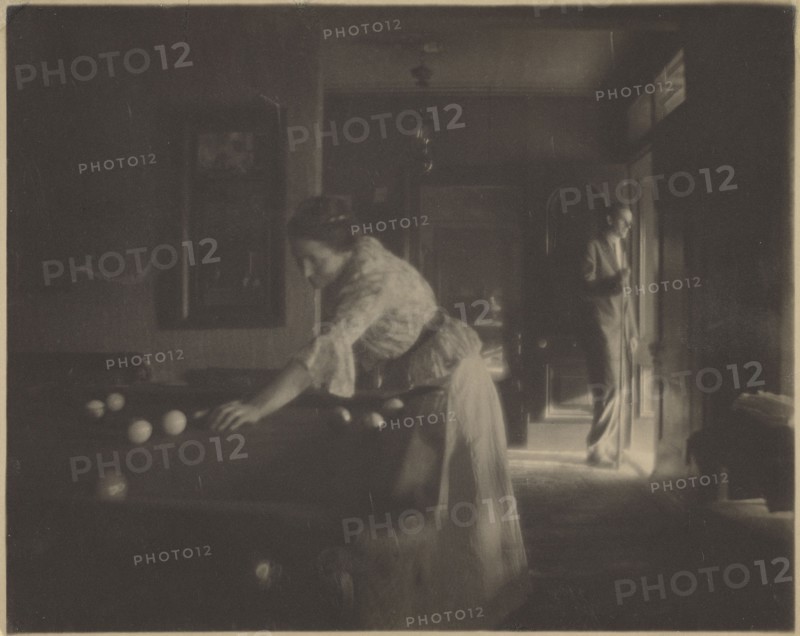 Gertrude Käsebier O'Malley at Billiards; Gertrude Käsebier, American, 1852 - 1934, Oceanside, New York, Long Island, USA