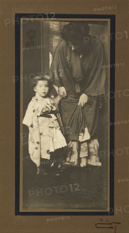 Mother and Child Wearing Kimonos; Gertrude Käsebier, American, 1852 - 1934, New York, New York, United States; about 1900