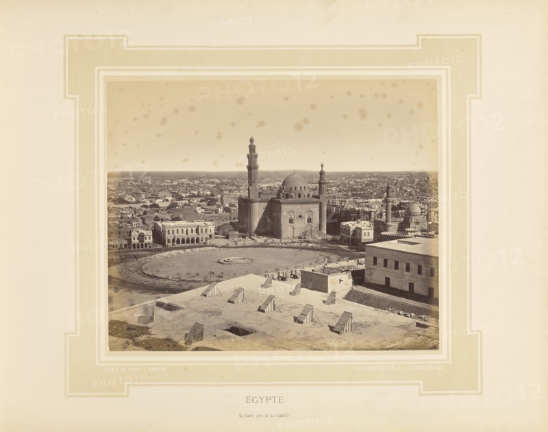 Égypte, Egypt, Le Caire, pris de la Citadelle; Félix Bonfils, French, 1831 - 1885, Alais, France; 1877; Tinted Albumen silver