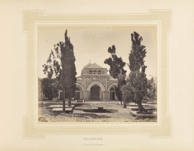 Palestine, Mosquée El-Aksa, à Jerusalem; Félix Bonfils, French, 1831 - 1885, Alais, France; 1877; Tinted Albumen silver print
