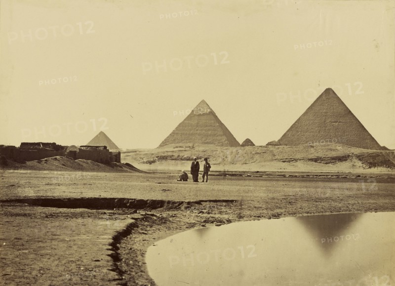 Pyramids; Attributed to Baron Paul des Granges, French ?, active Greece 1860s, 1860 - 1869; Albumen silver print