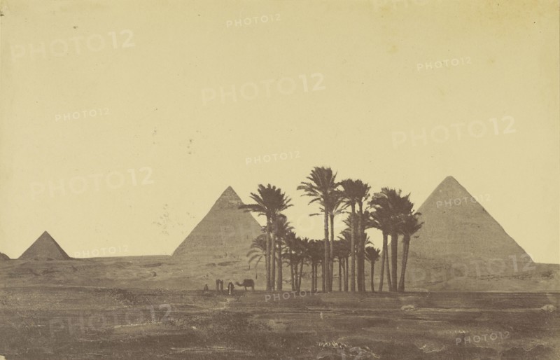 Pyramids; Attributed to Baron Paul des Granges, French ?, active Greece 1860s, 1860 - 1869; Albumen silver print