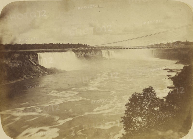 Waterfall; 1870s; Albumen silver print