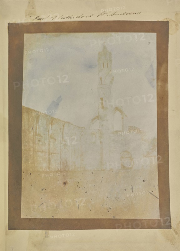 The West Front and South Aisle of St. Andrews Cathedral from the Northeast; British; about 1843; Salted paper print from a